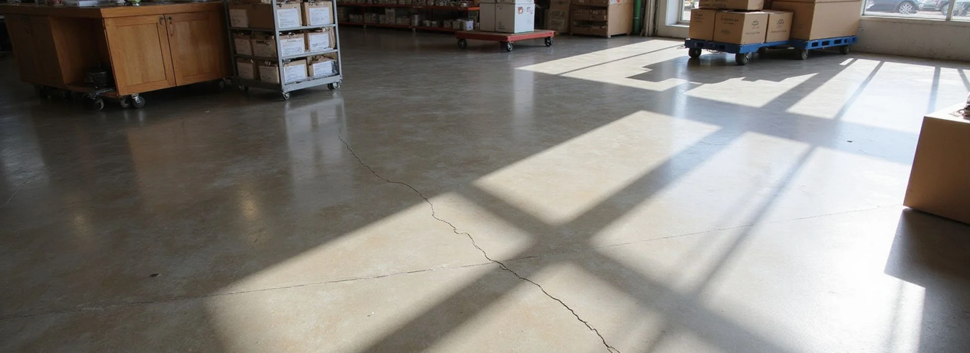Finished polished concrete floor in an Austin retail space